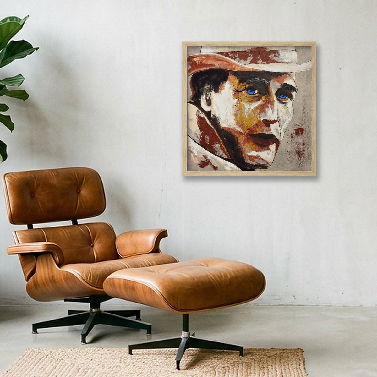Sepia Dreams, series No. 4 (Butch) — 40×40cm, 16×16" Oak Frame