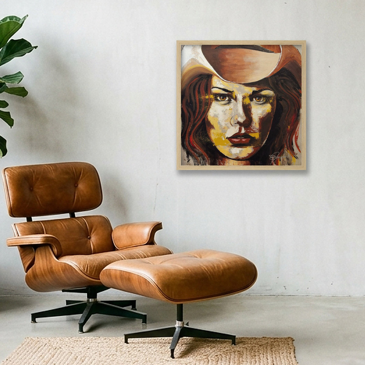 Sepia Dreams series, No. 2 — 40×40cm, 16×16" Oak Frame