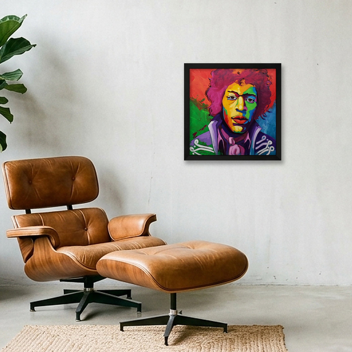 Power of Love (Jimi Hendrix) — 30×30cm, 12×12" Black Frame