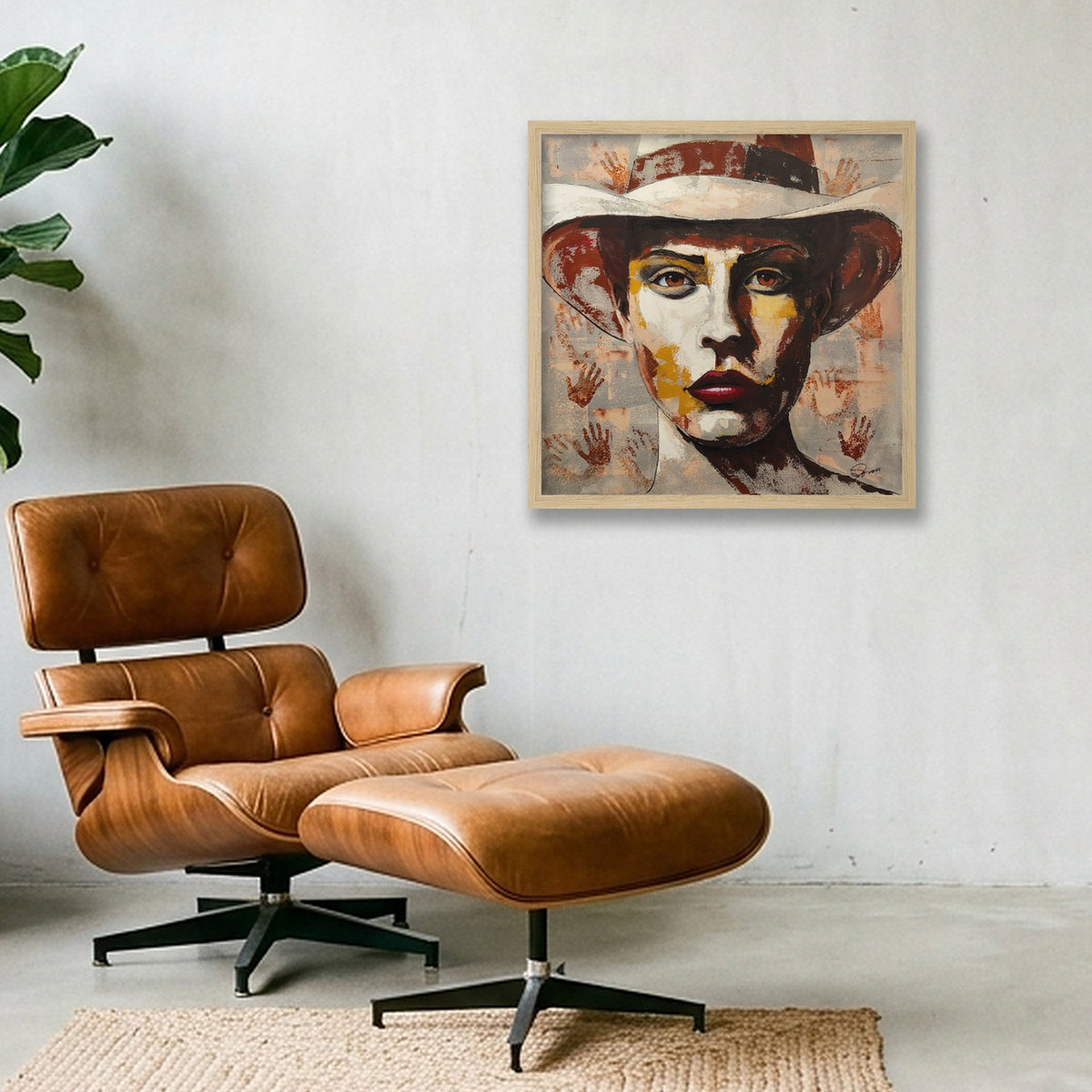 Sepia Dreams series, No. 3 — 40×40cm, 16×16" Oak Frame