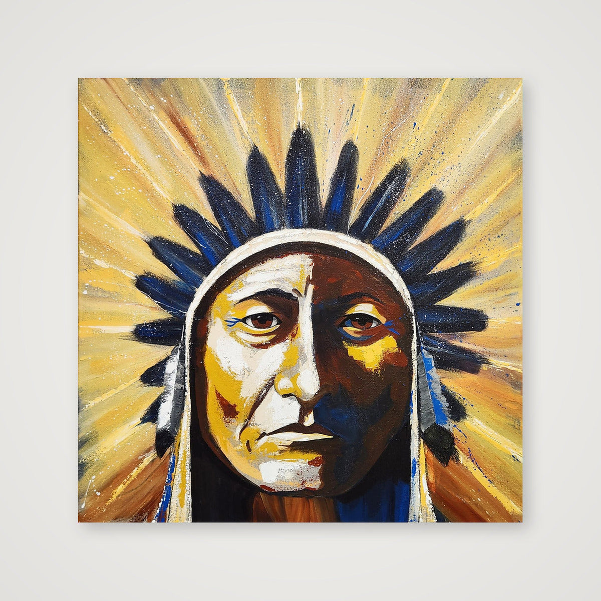 Sepia Dreams series, No. 5 (Sitting Bull) — 70×70cm, 28×28" Print only