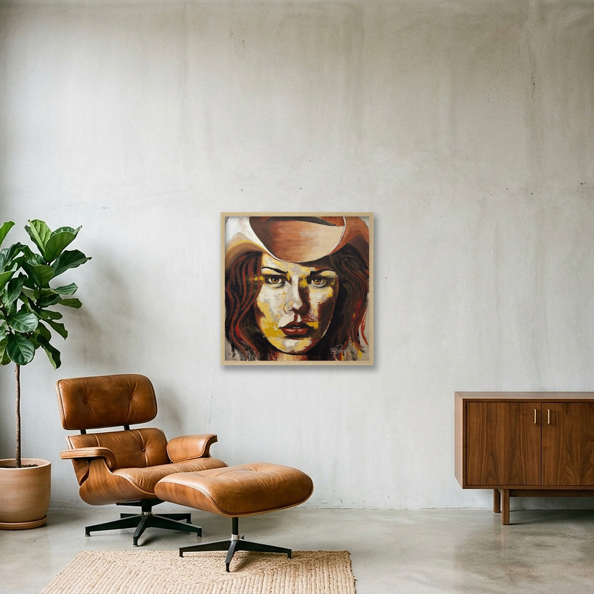 Sepia Dreams series, No. 2 — 50×50cm, 20×20" Oak Frame