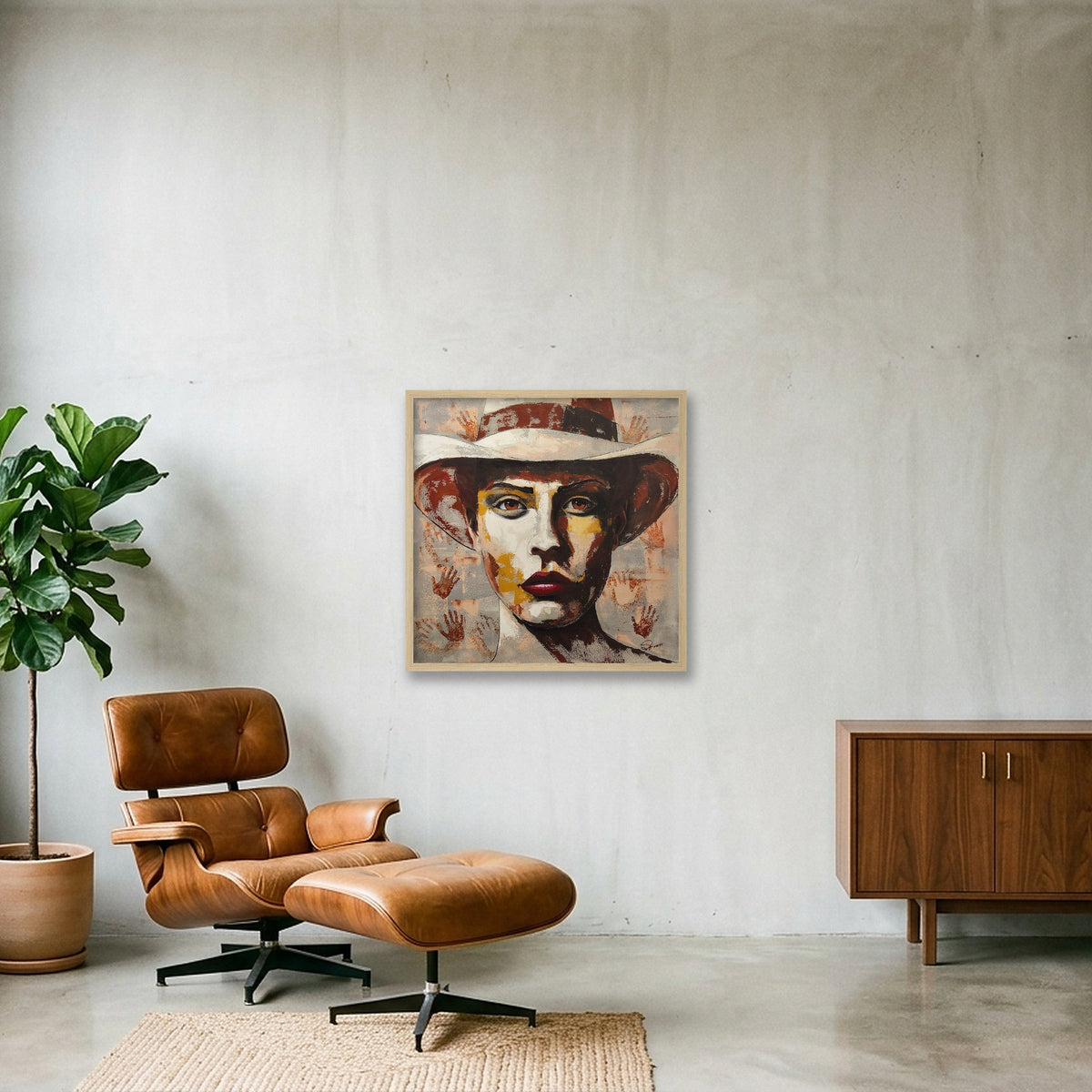 Sepia Dreams series, No. 3 — 50×50cm, 20×20" Oak Frame